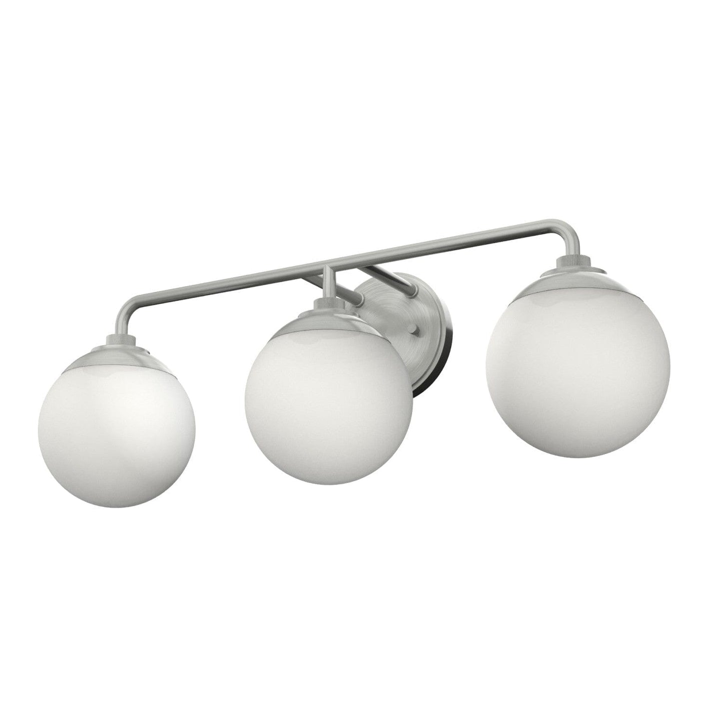 Hepburn 3 Light Vanity Lighting Hunter Brushed Nickel - Cased White 