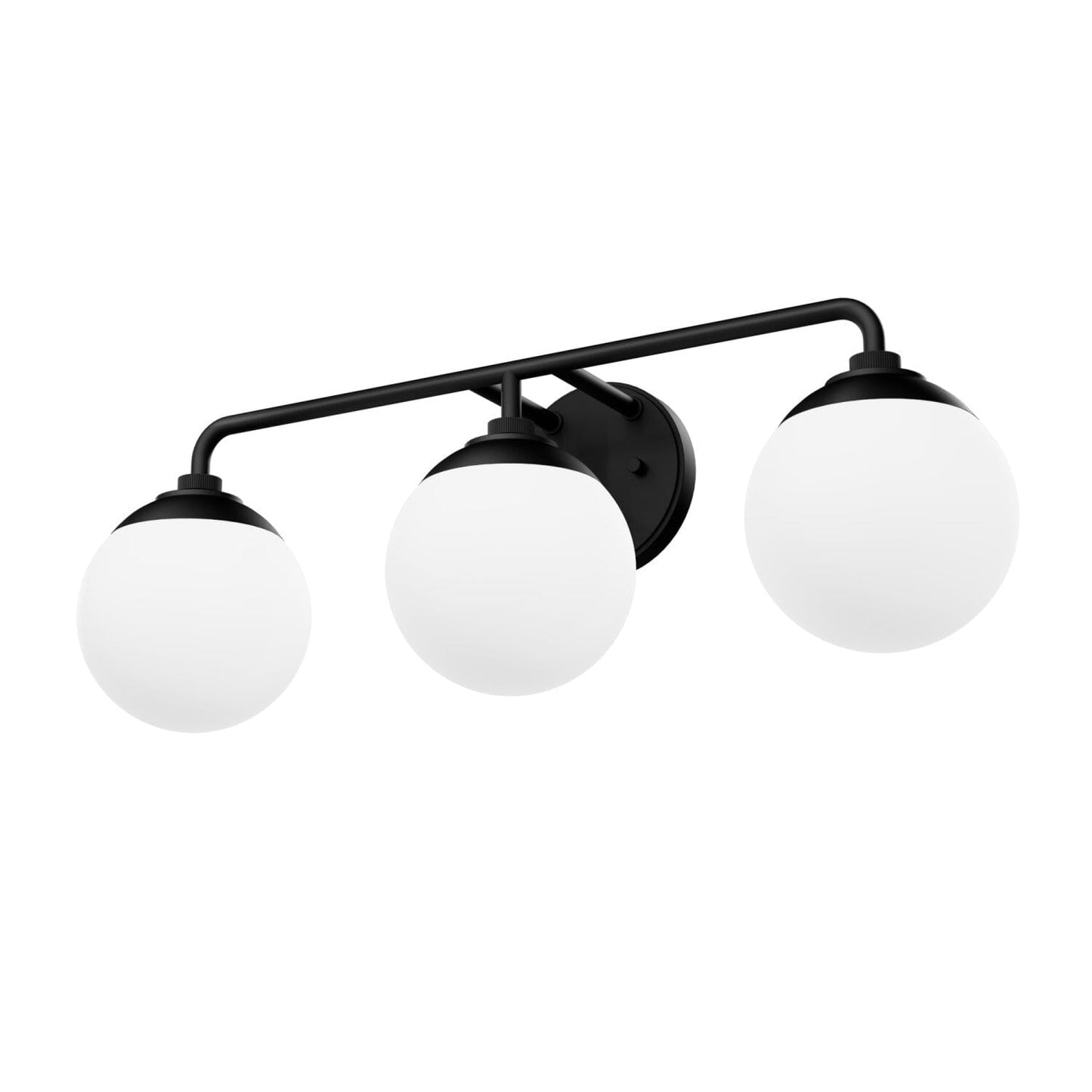 Hepburn 3 Light Vanity Lighting Hunter Matte Black - Cased White 