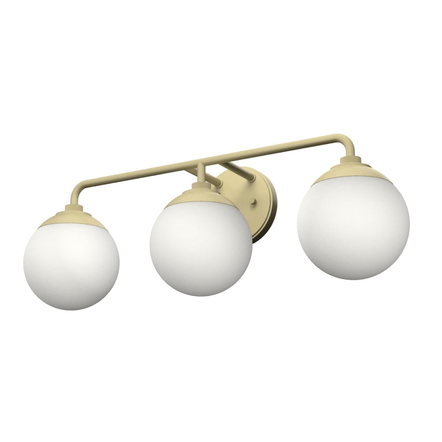 Hepburn 3 Light Vanity Lighting Hunter Modern Brass - Cased White 