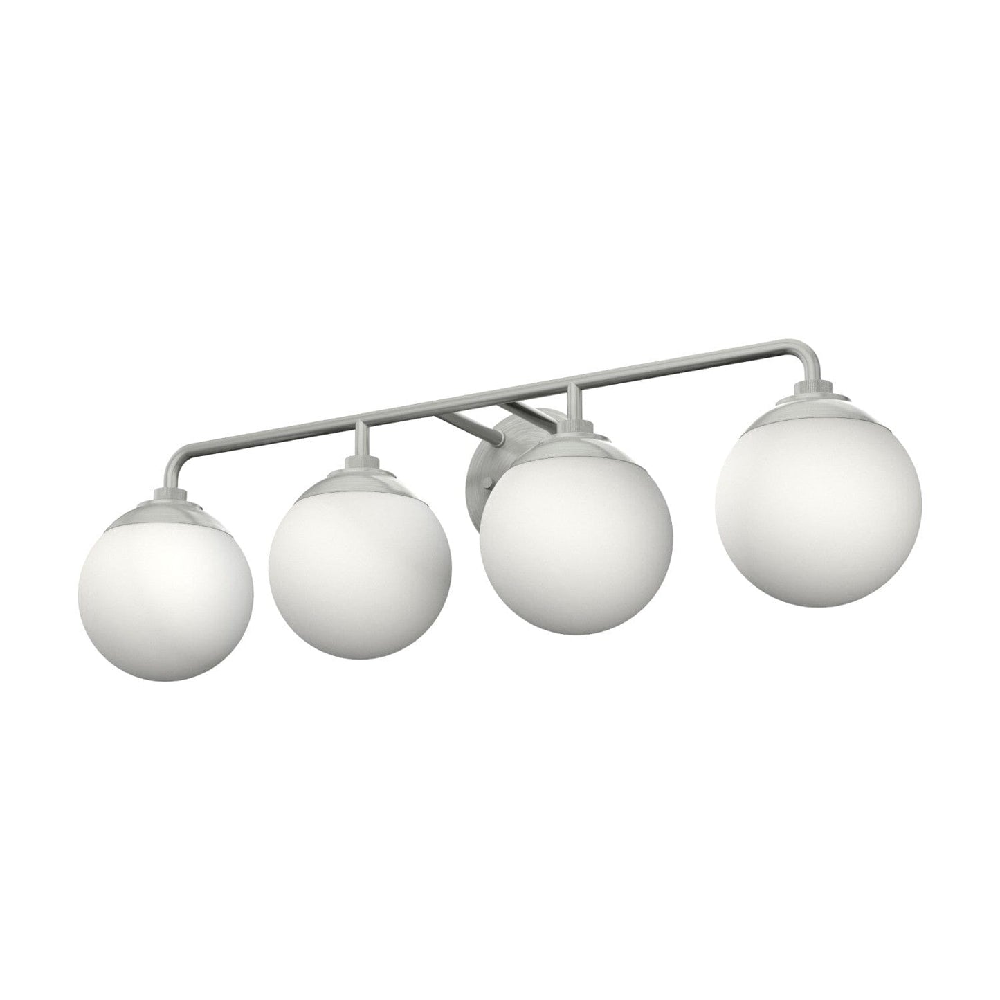 Hepburn 4 Light Vanity Lighting Hunter Brushed Nickel - Cased White 