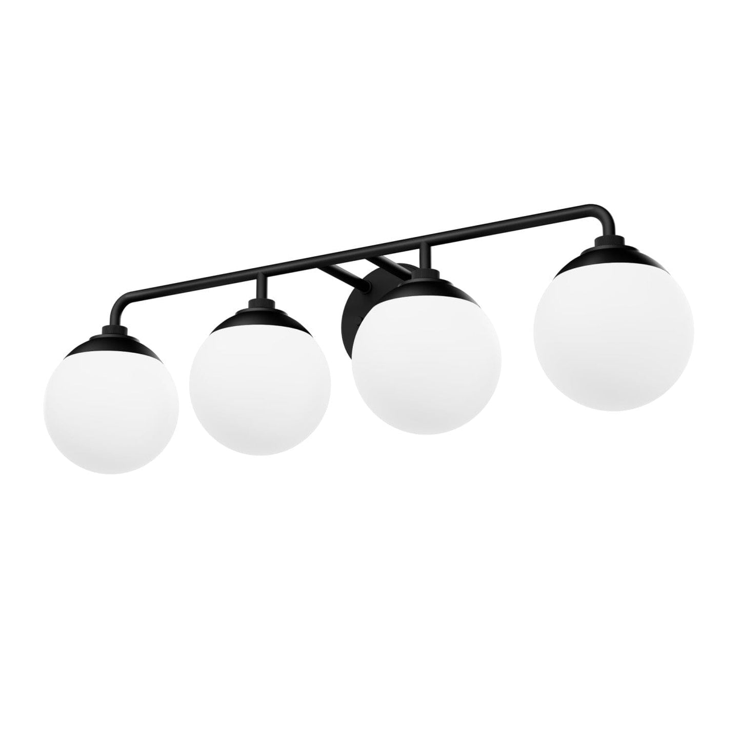 Hepburn 4 Light Vanity Lighting Hunter Matte Black - Cased White 