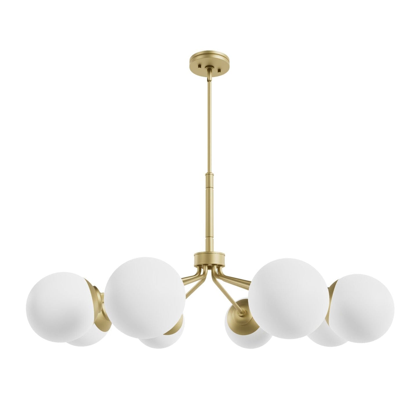 Hepburn 8 Light Chandelier Lighting Hunter Modern Brass - Cased White 