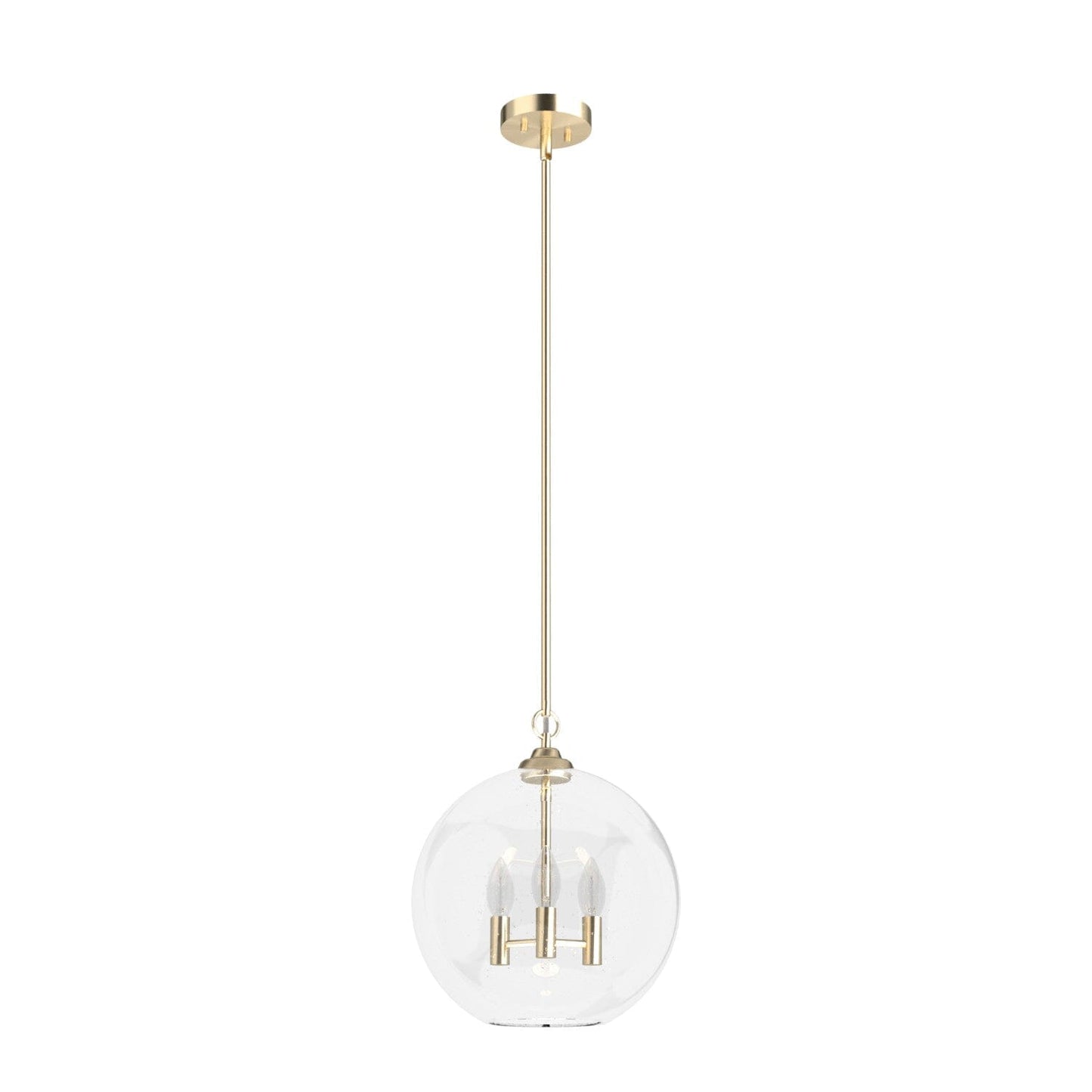 High Oaks 3 Light Pendant Lighting Hunter Alturas Gold - Seeded 