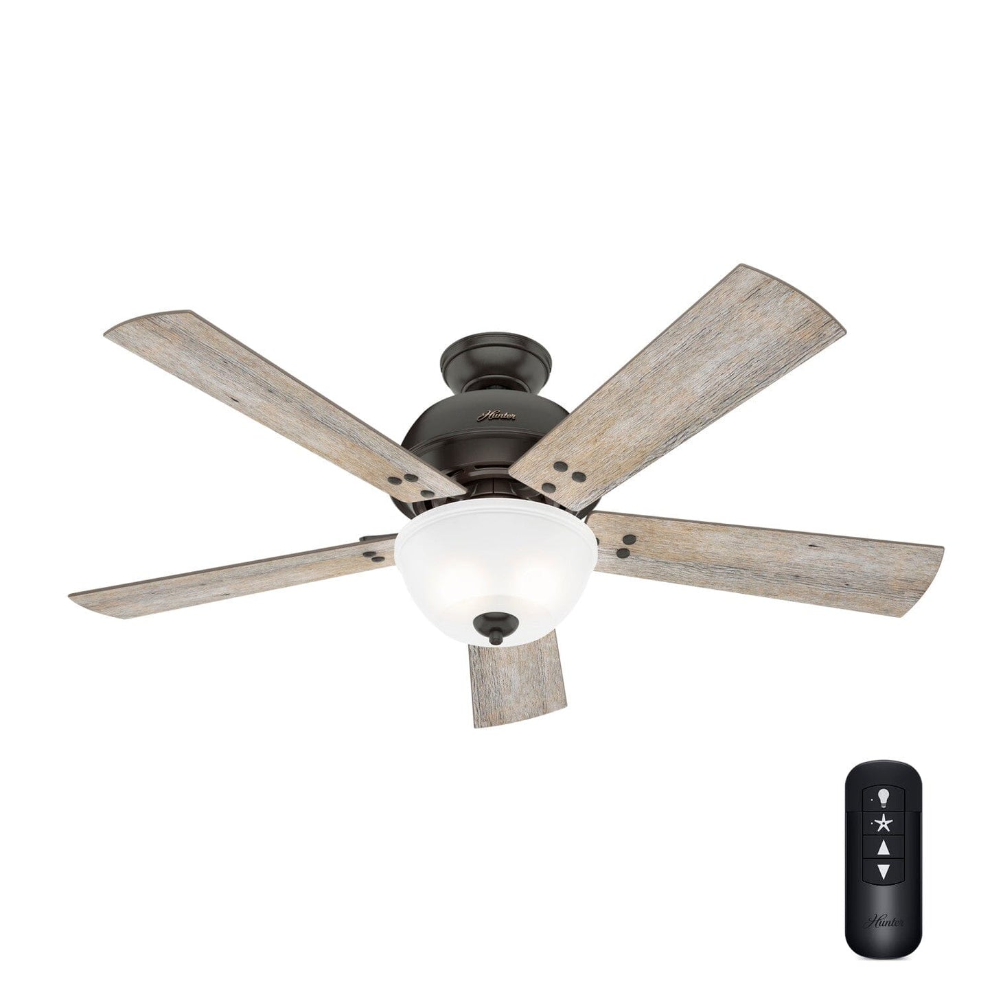 Highdale with Light 52 inch Ceiling Fans Hunter Noble Bronze - Barnwood 