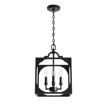 Highland Hill 4 Light Pendant 12 inch Lighting Hunter Rustic Iron - None 