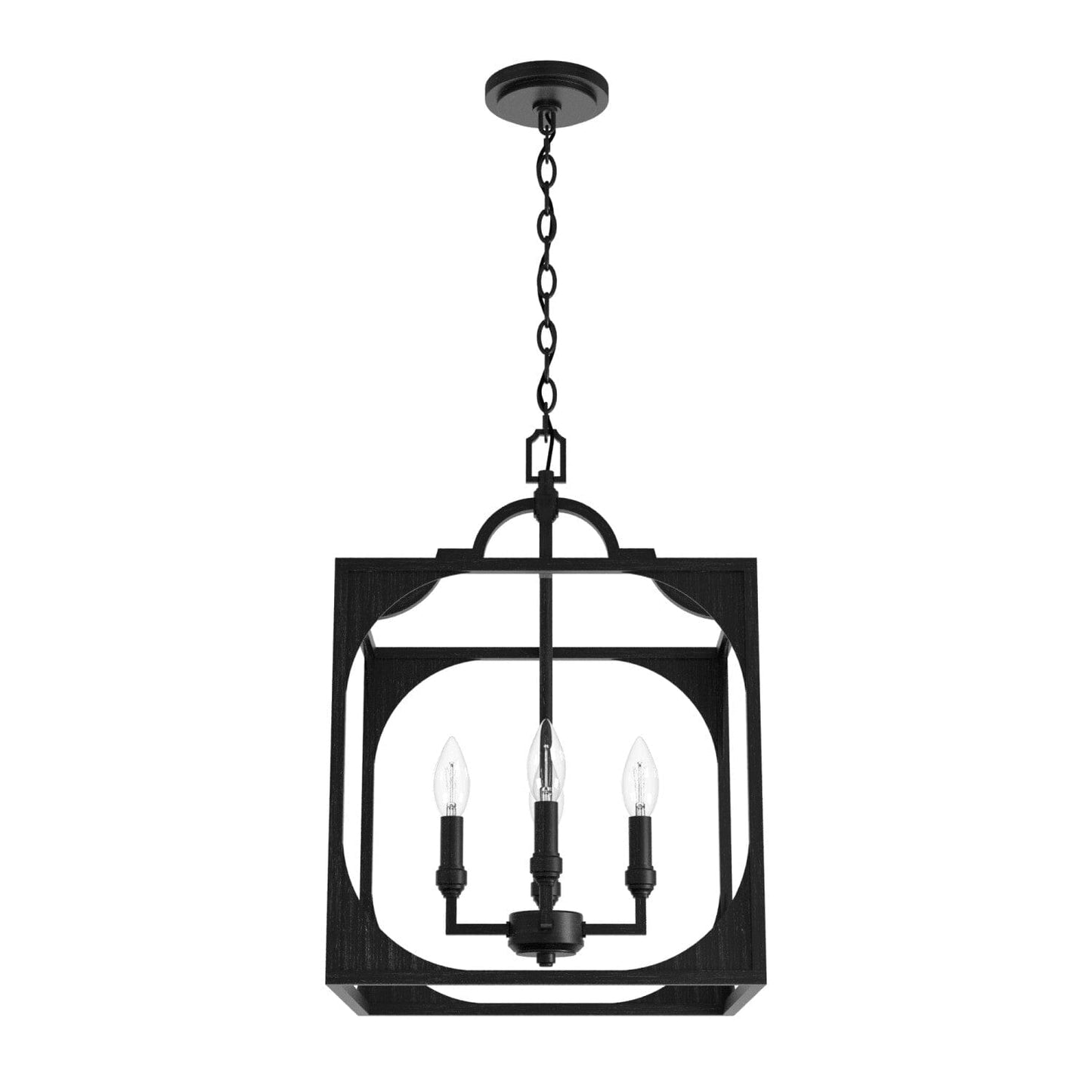 Highland Hill 4 Light Pendant 15 inch Lighting Hunter Rustic Iron - None 