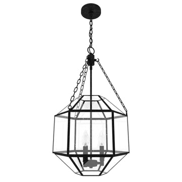 Indria 3 Light Pendant 13 inch Lighting Hunter Rustic Iron - Seeded 