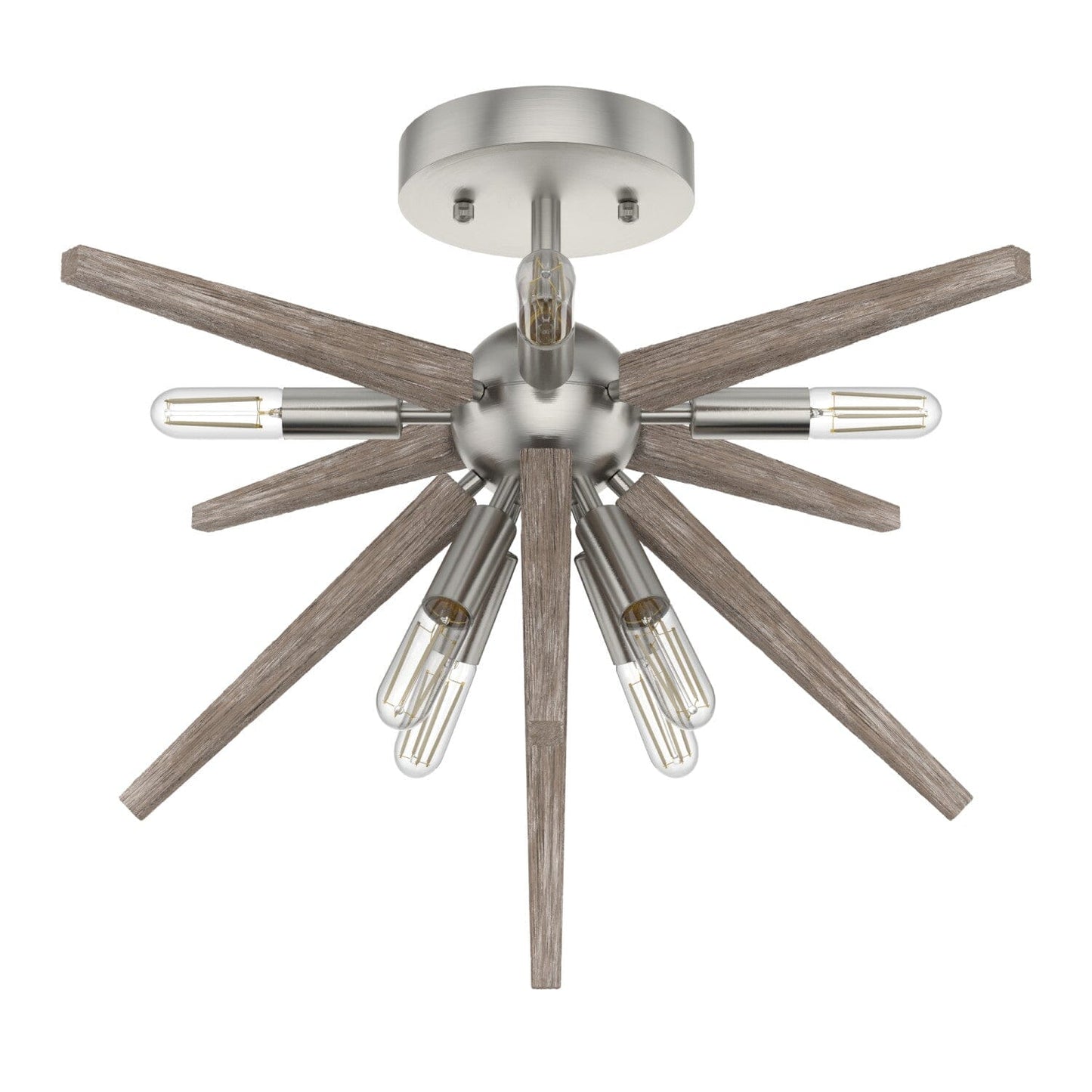 Jupiter Star Semi-Flush Mount Lighting Hunter Brushed Nickel - None 