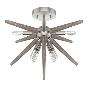 Jupiter Star Semi-Flush Mount Lighting Hunter Brushed Nickel - None 