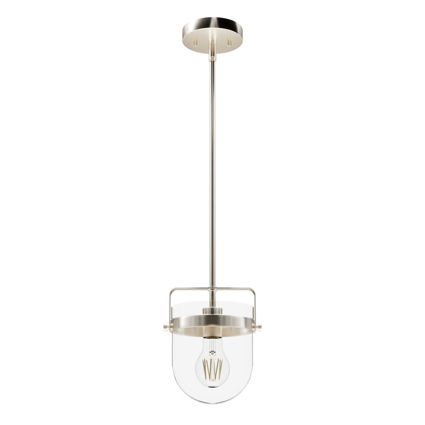 Karloff Pendant Lighting Hunter Brushed Nickel - Clear 