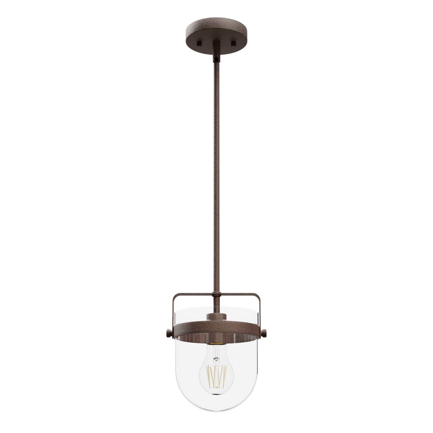 Karloff Pendant Lighting Hunter Textured Rust - Clear 