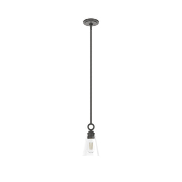 Klein 1 Light Glass Pendant 6 inch Lighting Hunter Noble Bronze - Clear 