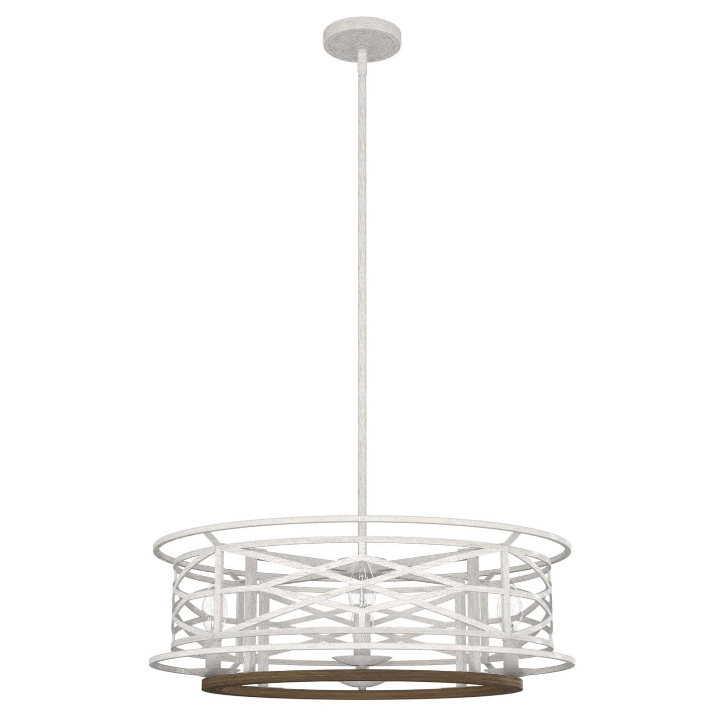 Langwood 4 Light Chandelier Lighting Hunter Distressed White - Chestnut 