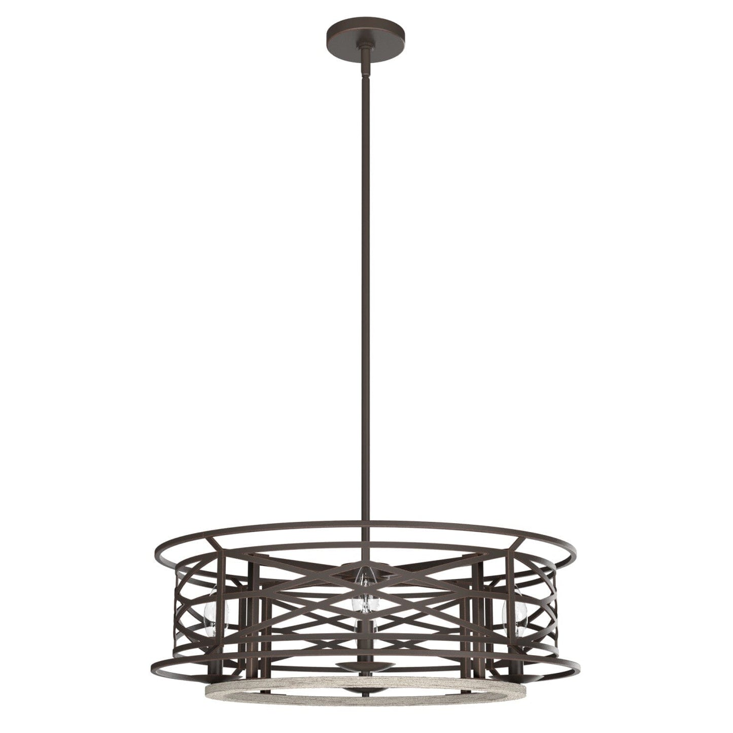 Langwood 4 Light Chandelier Lighting Hunter Onyx Bengal - Barnwood 