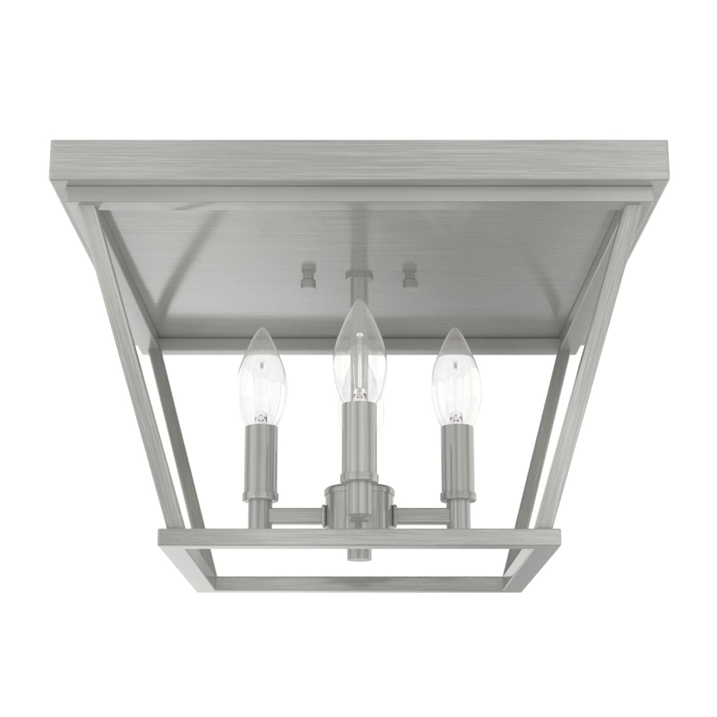 Laurel Ridge 4 Light Flush Mount Lighting Hunter Brushed Nickel - None 