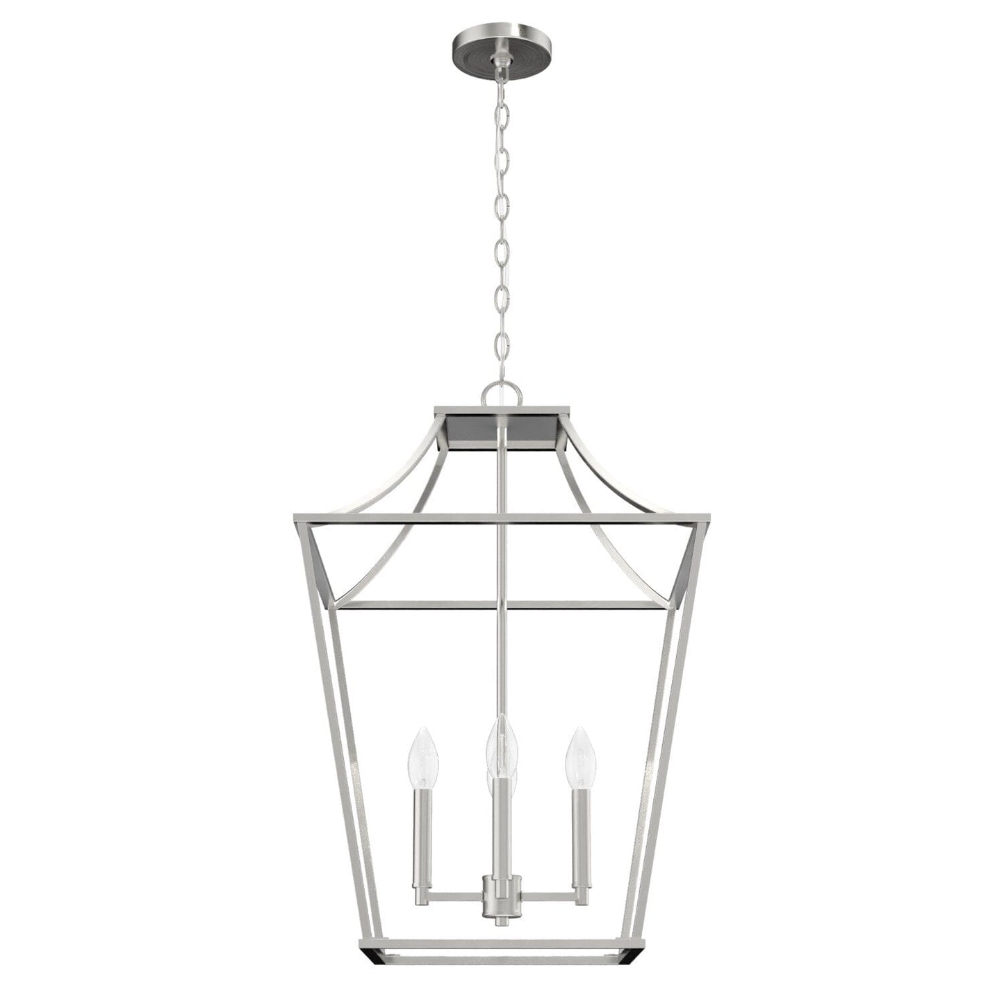 Laurel Ridge 4 Light Lantern Pendant 18 inch Lighting Hunter Brushed Nickel - None 