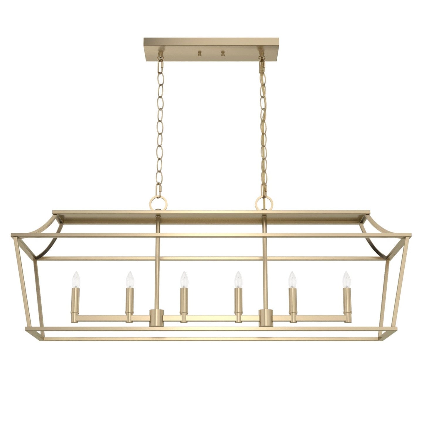 Laurel Ridge 6 Light Linear Chandelier Lighting Hunter Alturas Gold - None 