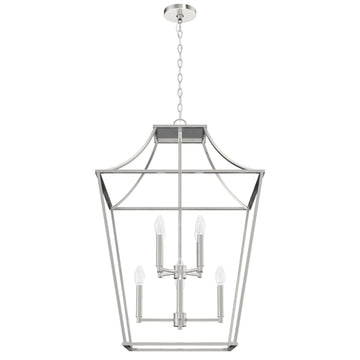 Laurel Ridge 8 Light Lantern Pendant 23 inch Lighting Hunter Brushed Nickel - None 