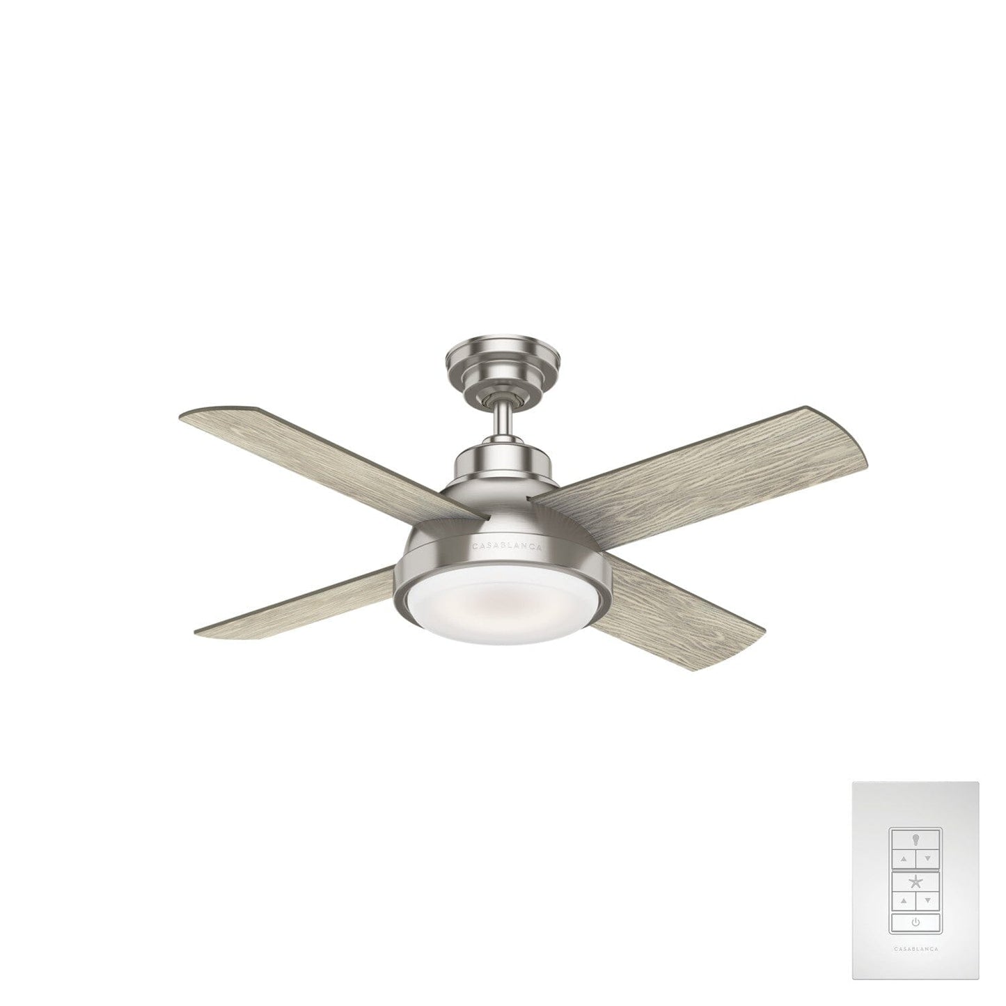 Levitt with LED Light 44 inch Ceiling Fans Casablanca Brushed Nickel - Brushing Barnwood 