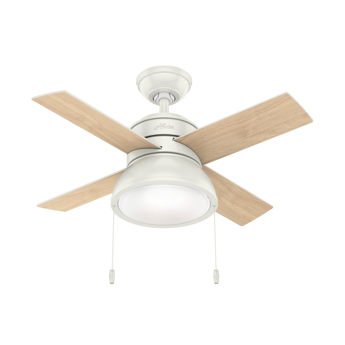 LOKI WITH LED LIGHT 36 INCH Ceiling Fans Hunter Fresh White - Fresh White 