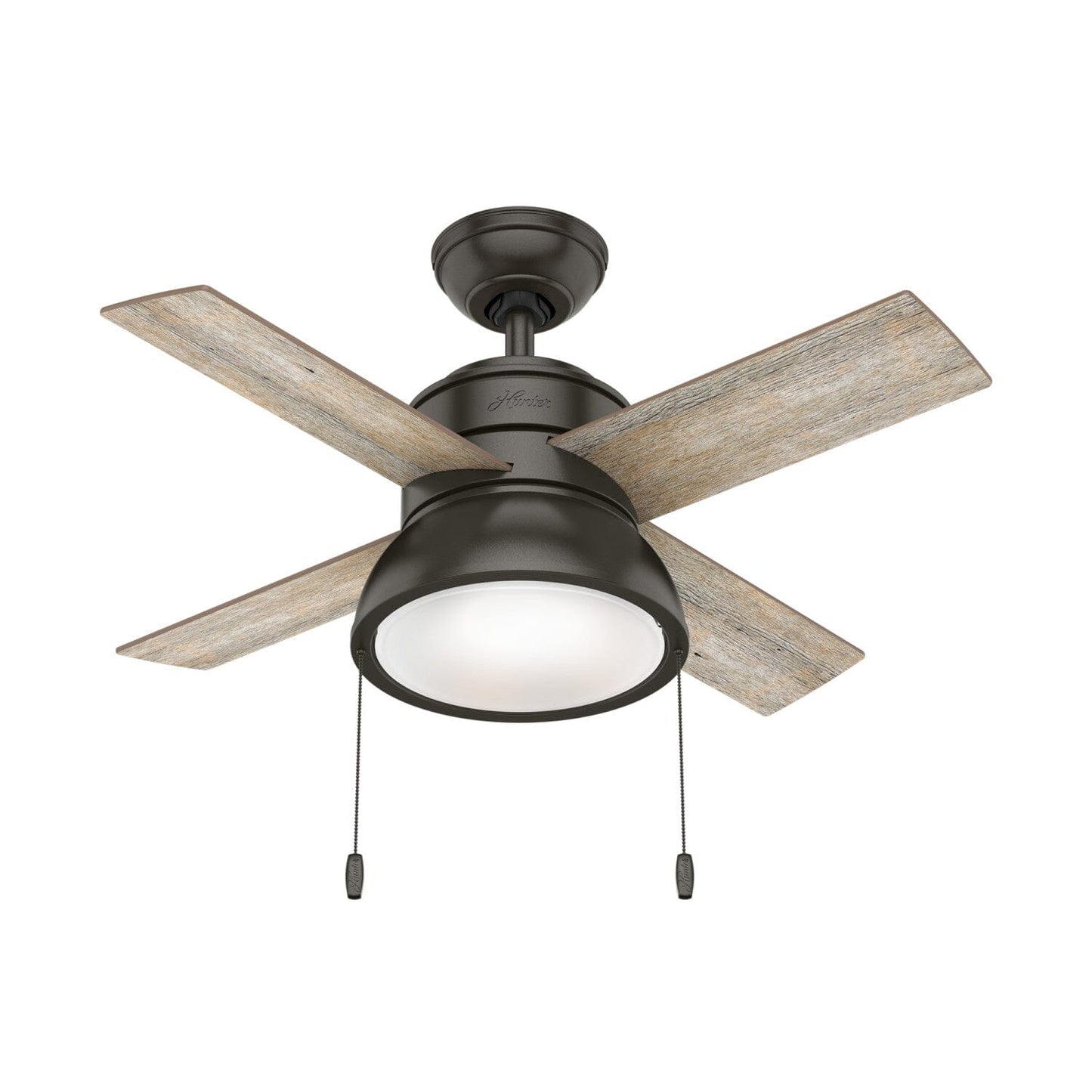 LOKI WITH LED LIGHT 36 INCH Ceiling Fans Hunter Noble Bronze - Barnwood 