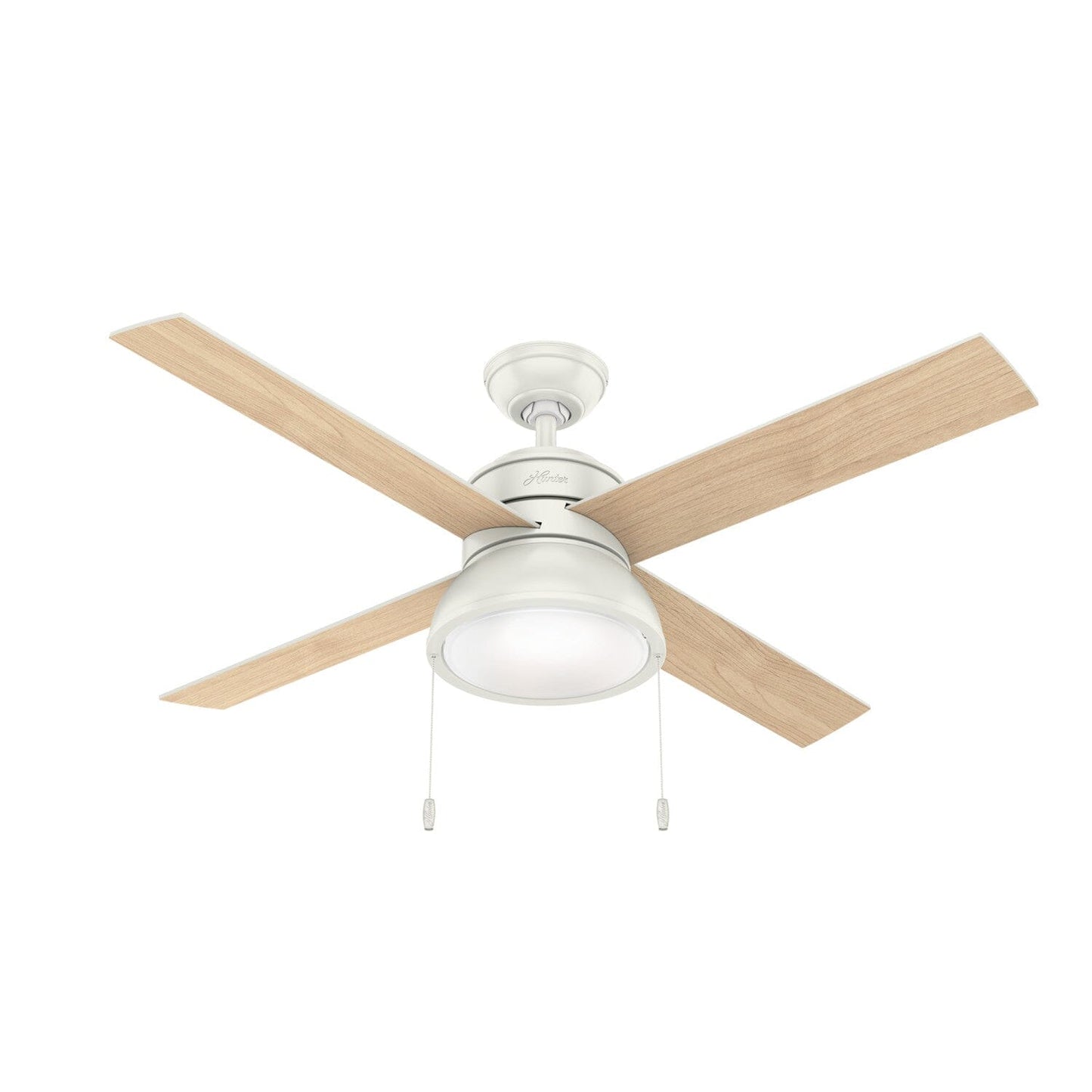 LOKI WITH LED LIGHT 52 INCH Ceiling Fans Hunter Fresh White - Fresh White 