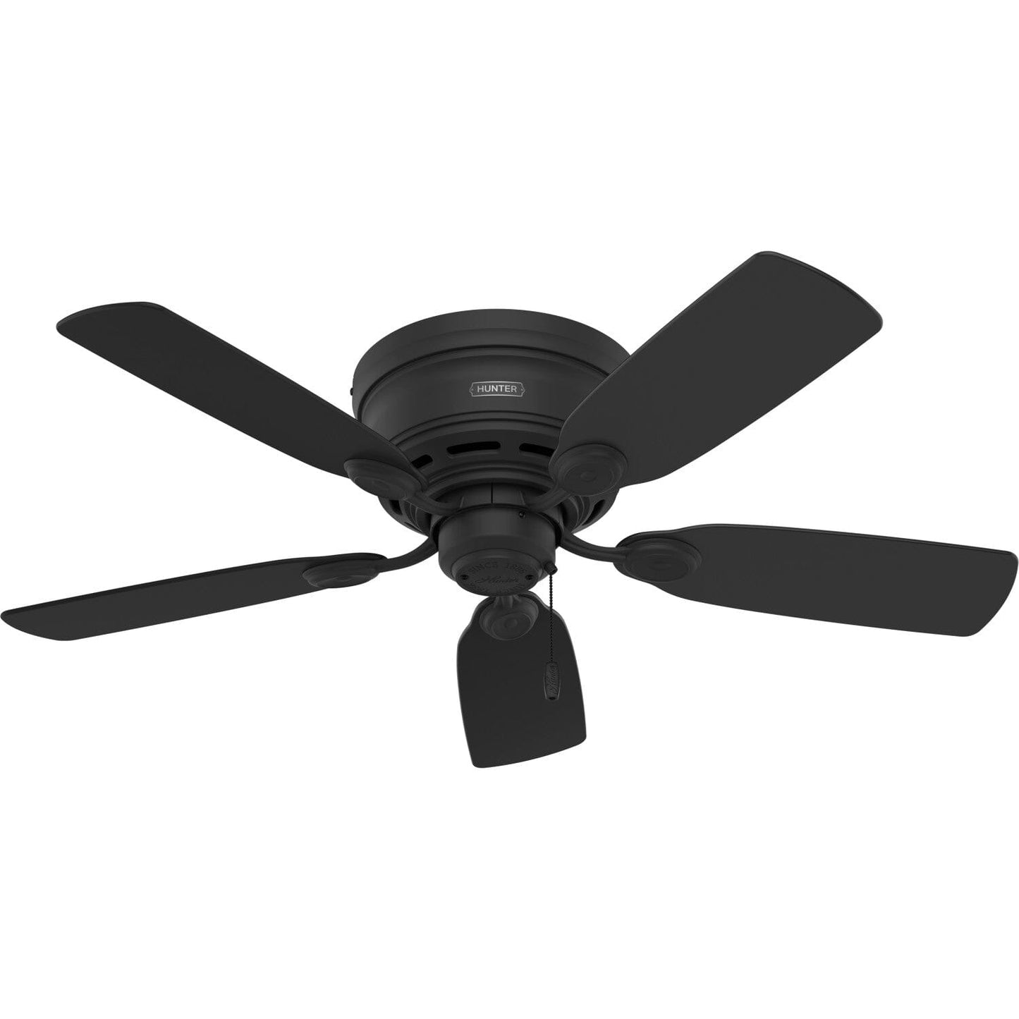 Low Profile IV 42 inch Ceiling Fans Hunter Matte Black - Matte Black 