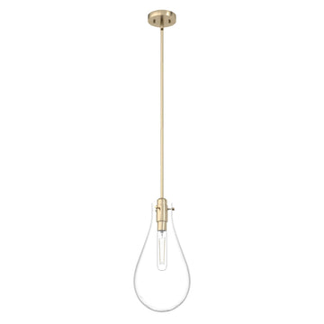 Lundin 1 Light Pendant 9 inch Lighting Hunter Alturas Gold - Clear 