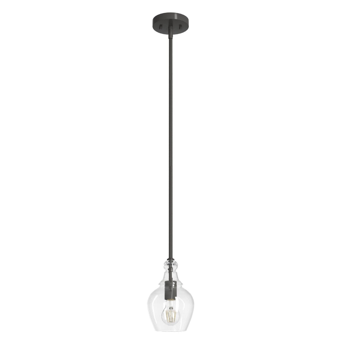 Maple Park 1 Light Mini Pendant Lighting Hunter Noble Bronze - Clear 