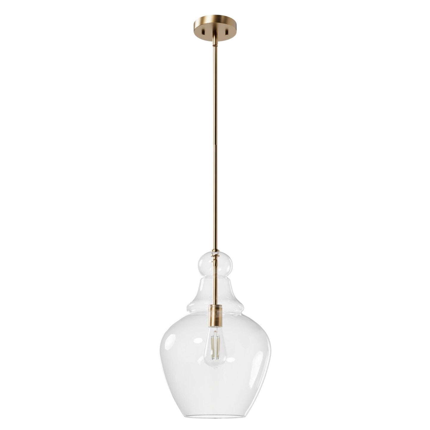 Maple Park 1 Light Pendant Lighting Hunter Alturas Gold - Clear 