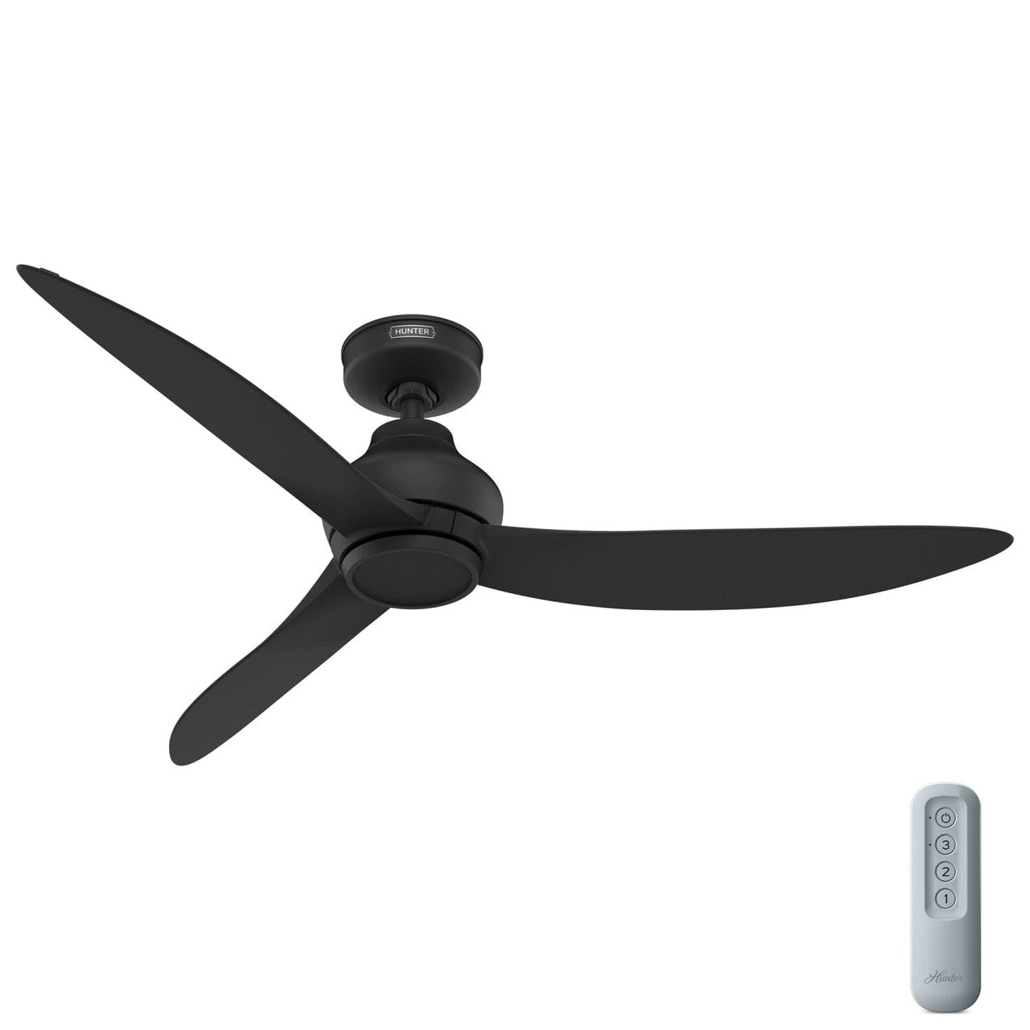 Mazzini ENERGY STAR 52 inch Ceiling Fans Hunter Matte Black - Matte Black 