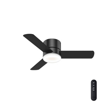 Minimus Low Profile with LED Light 44 Inch Ceiling Fans Hunter Matte Black - Matte Black 