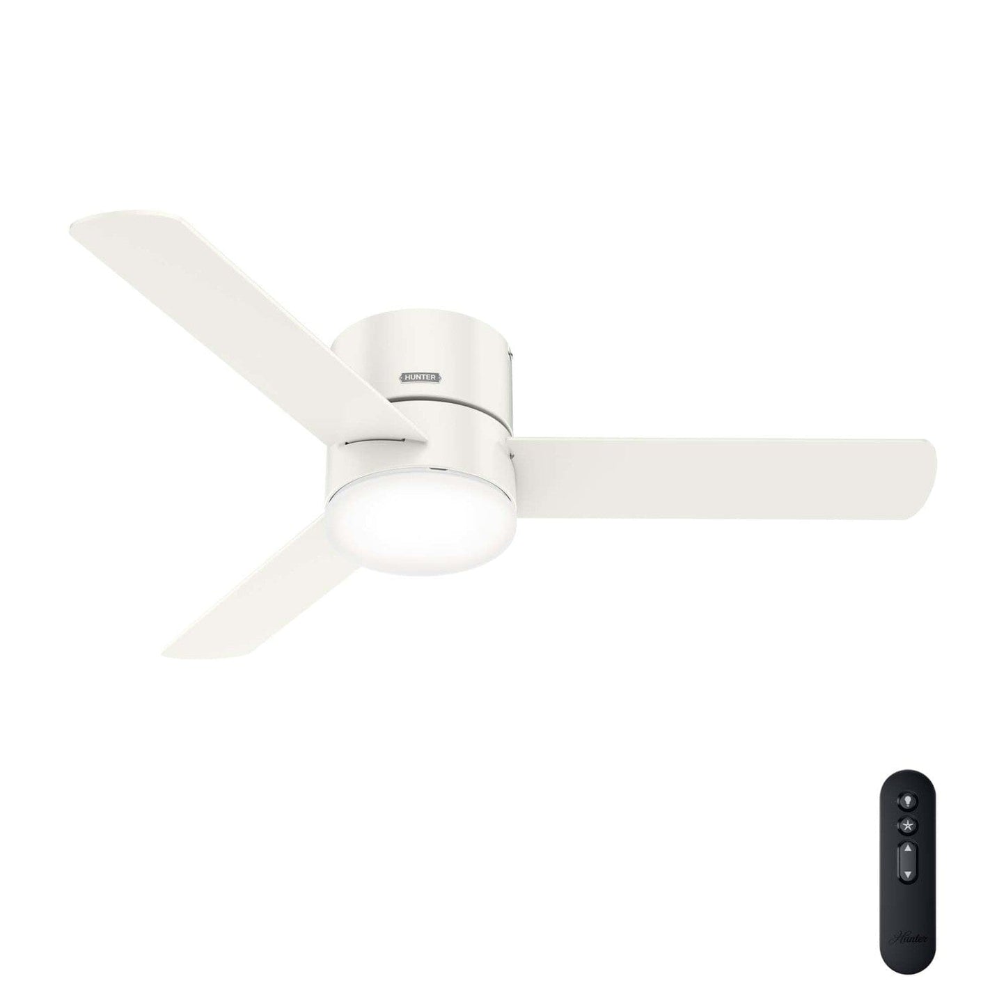 Minimus with LED Light 52 inch Ceiling Fans Hunter Fresh White - Fresh White 