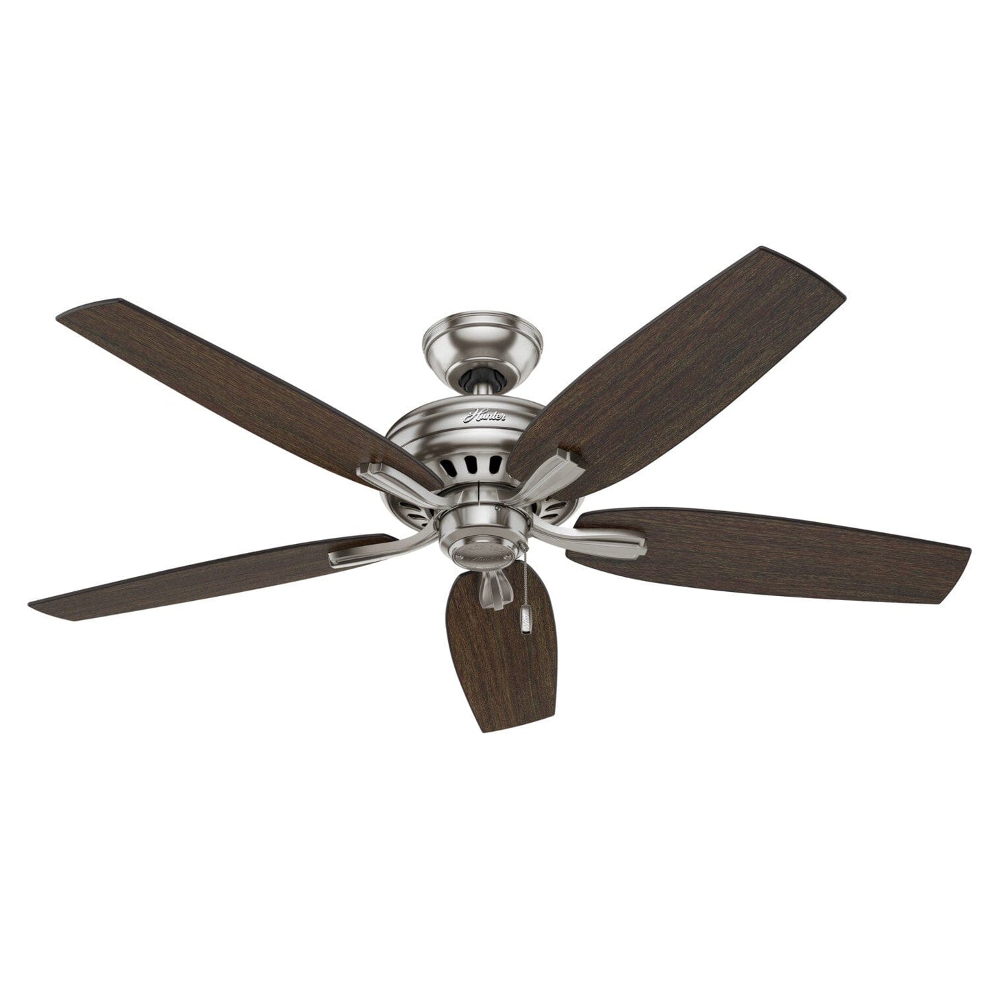 Newsome 52 inch Ceiling Fans Hunter Brushed Nickel - Medium Walnut 