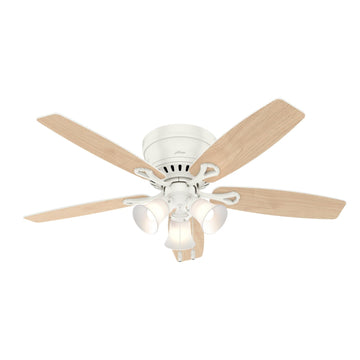 Oakhurst II Low Profile with 3 LED Lights 52 inch Ceiling Fans Hunter Fresh White - Fresh White 