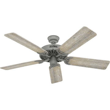 Outdoor Original Gray Blades 52 inch Ceiling Fans Hunter Matte Silver - Barnwood 