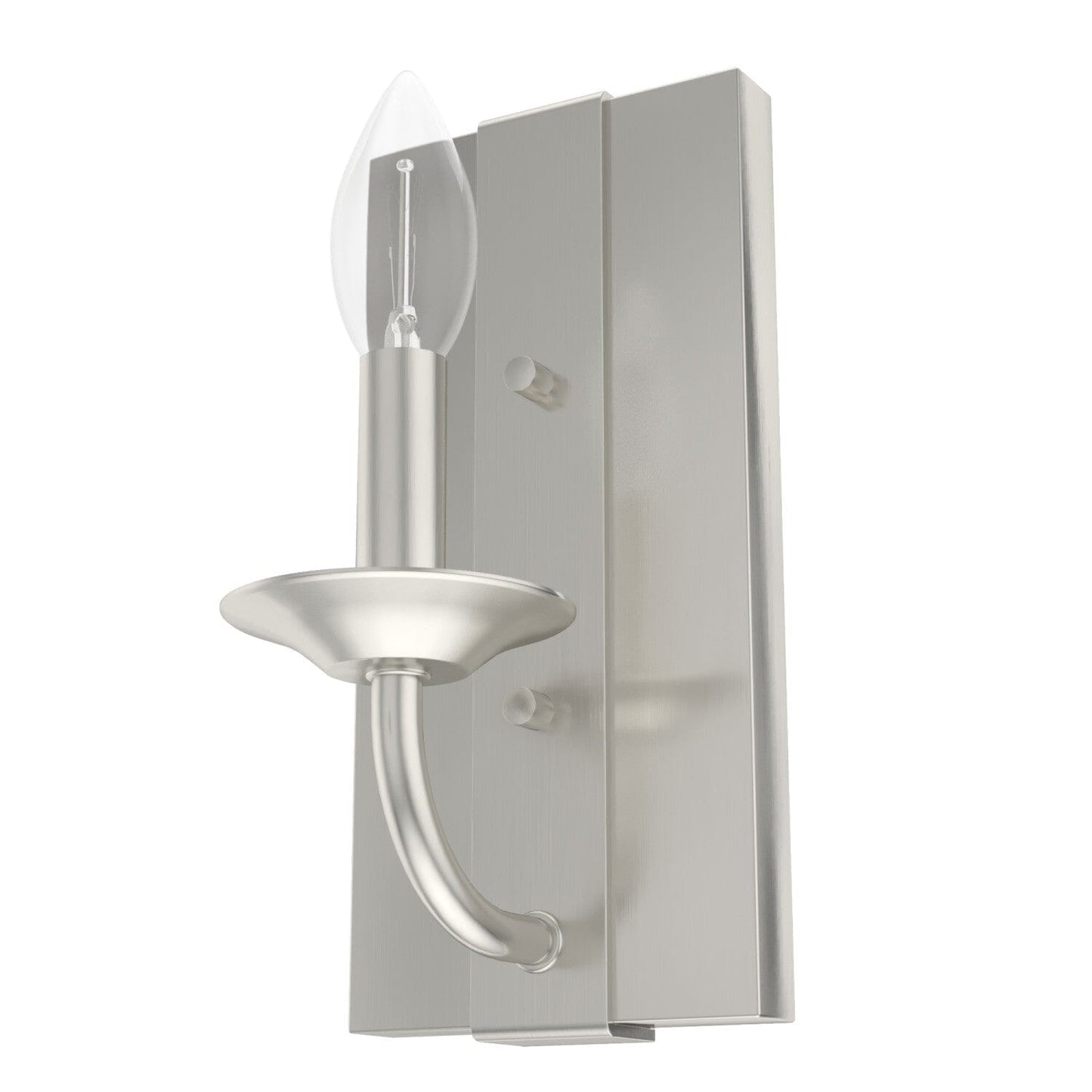 Perch Point 1 Light Wall Sconce Lighting Hunter Brushed Nickel - None 