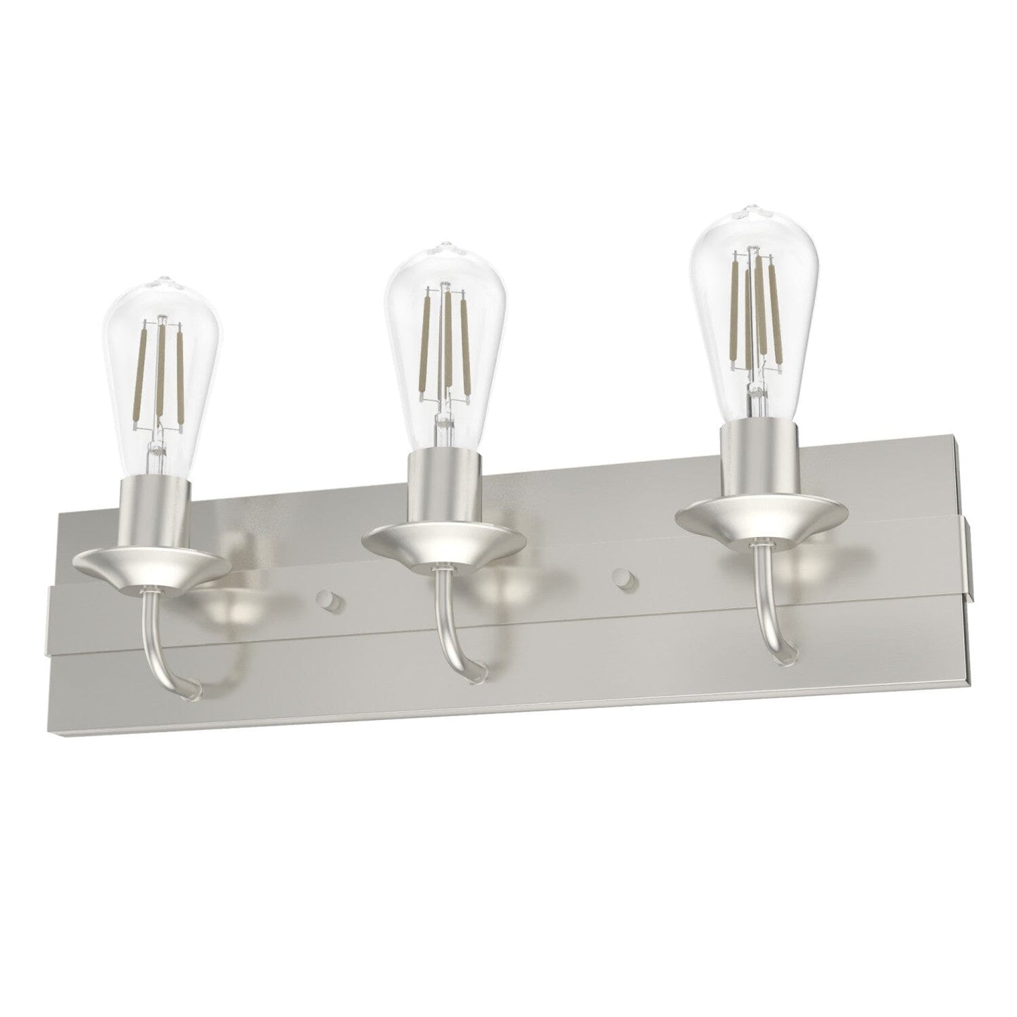 Perch Point 3 Light Vanity Lighting Hunter Brushed Nickel - None 