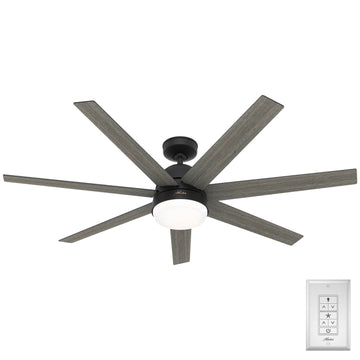 Phenomenon Smart ENERGY STAR with LED Light 60 inch Ceiling Fans Hunter Matte Black - Dark Gray Oak 