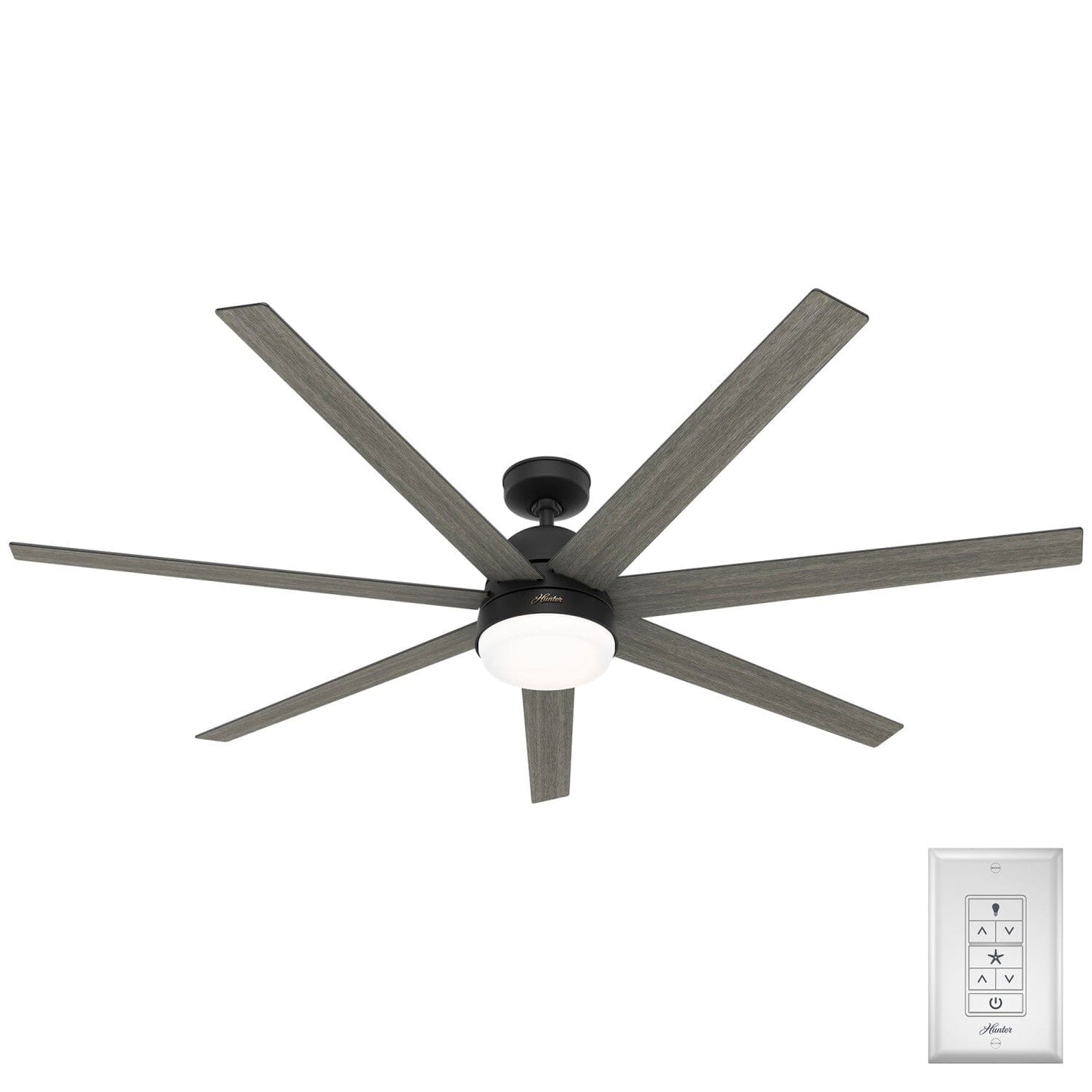 Phenomenon Smart ENERGY STAR with LED Light 70 inch Ceiling Fans Hunter Matte Black - Dark Gray Oak 