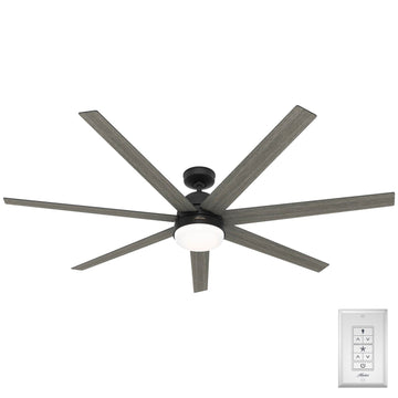 Phenomenon Smart ENERGY STAR with LED Light 70 inch Ceiling Fans Hunter Matte Black - Dark Gray Oak 