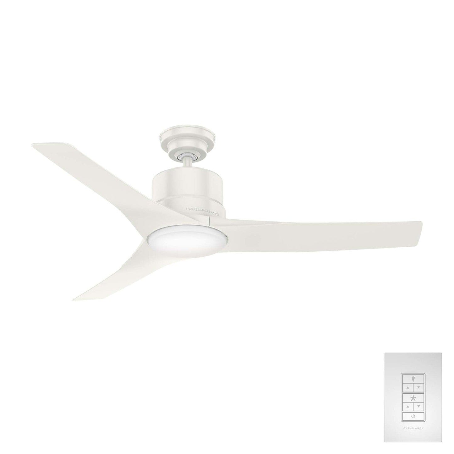 Piston Outdoor with LED Light 52 inch Ceiling Fans Casablanca Fresh White - Fresh White 