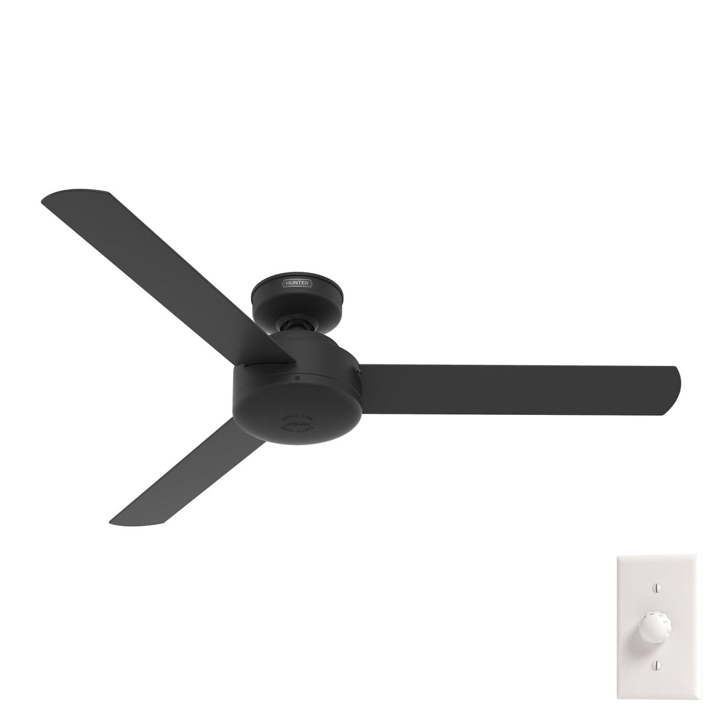 Presto 52 inch Ceiling Fans Hunter Matte Black - Matte Black 