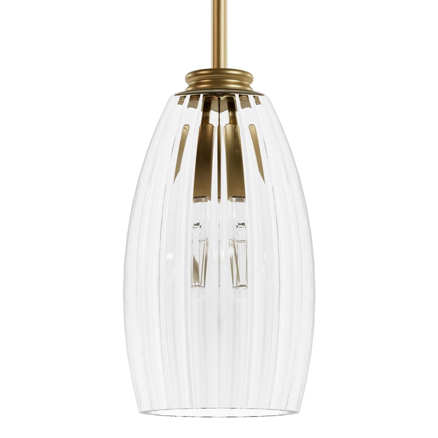 Rossmoor 1 Light Mini Pendant Lighting Hunter Luxe Gold - Clear 