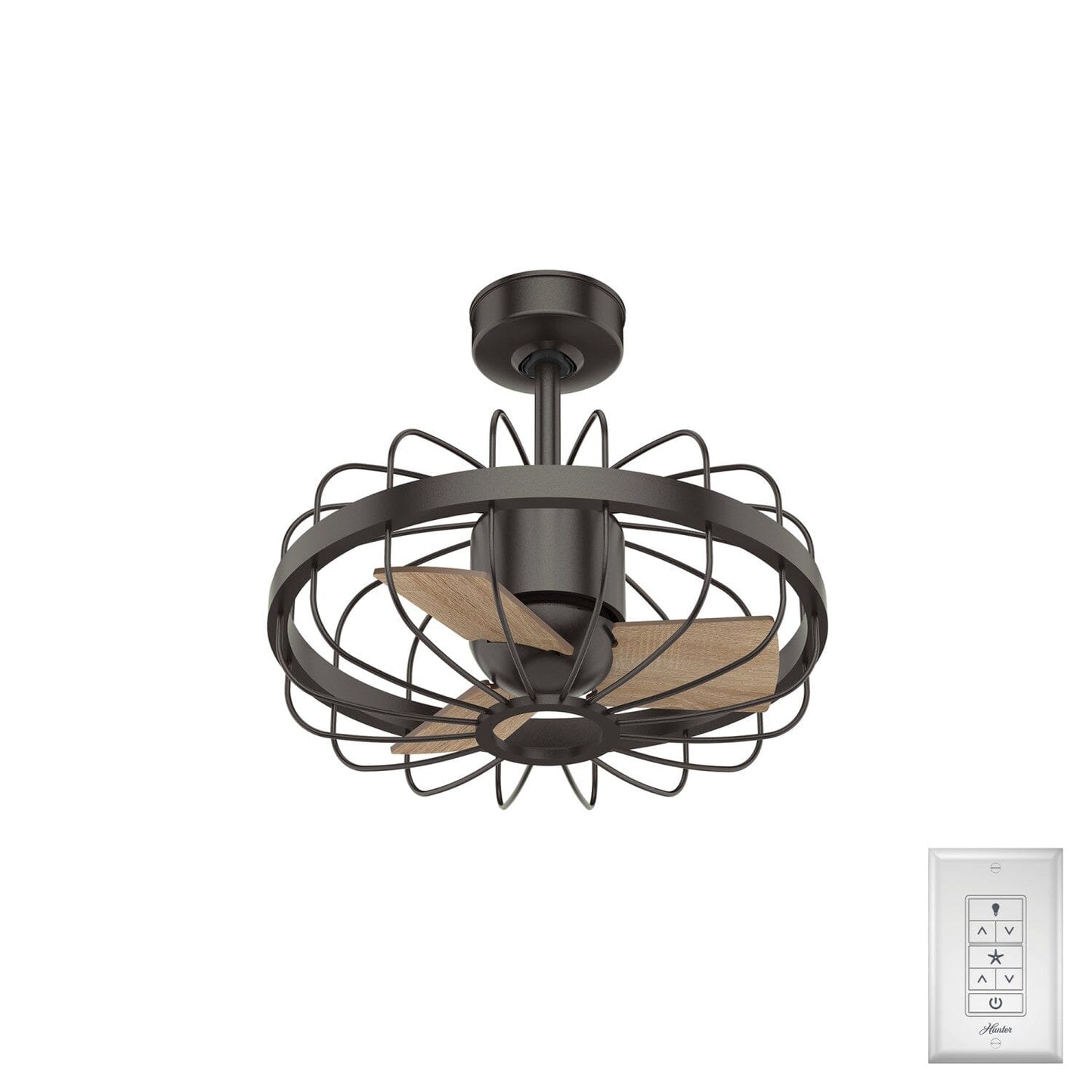 Roswell 16 inch Ceiling Fans Hunter Noble Bronze - Latte Oak 