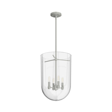 Sacha 4 Light Pendant Lighting Hunter Brushed Nickel - Clear 