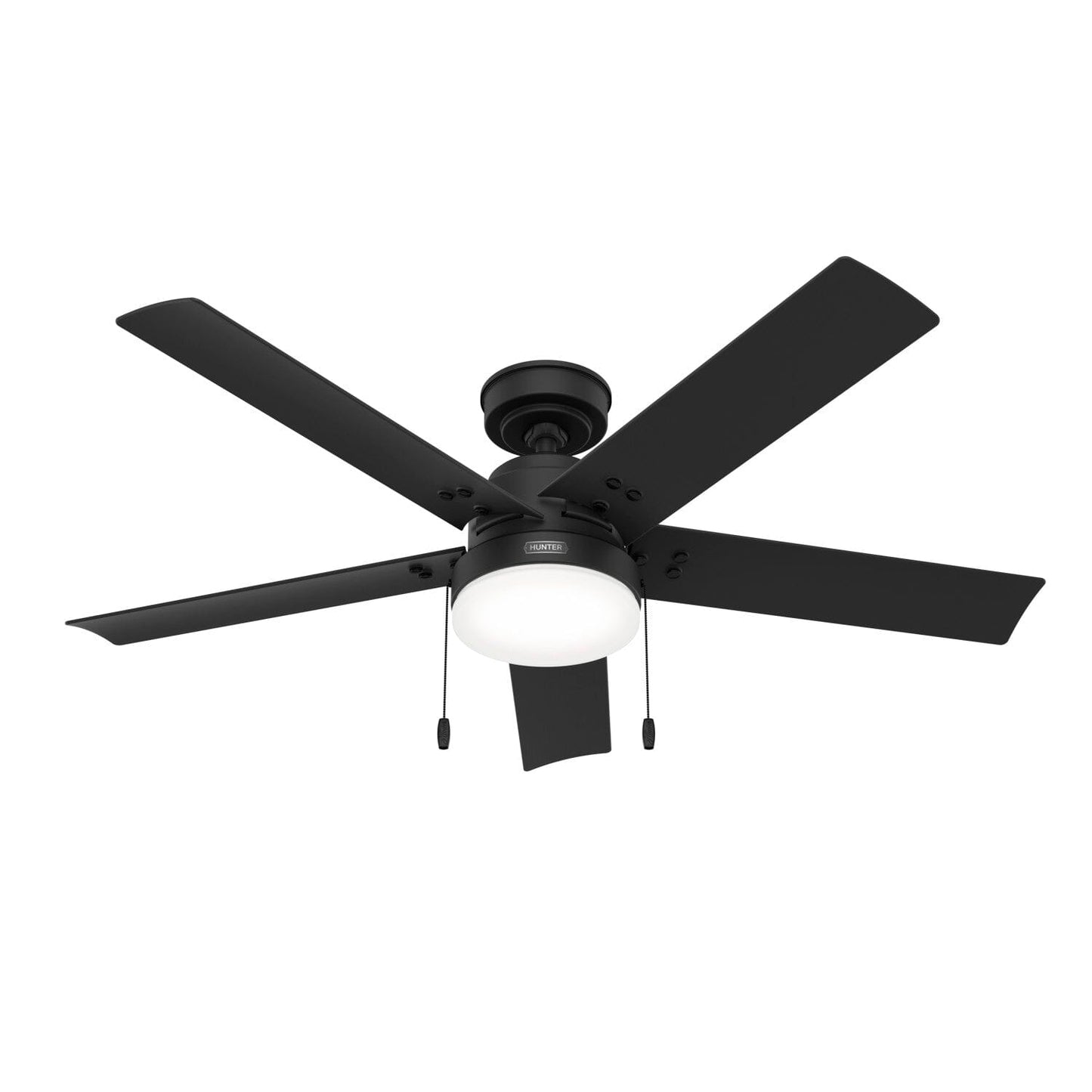 Sea Point Outdoor with LED Light 52 inch Ceiling Fans Hunter Matte Black - Matte Black 