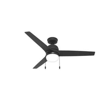 Seawave Outdoor with LED light 52 inch Ceiling Fans Hunter Matte Black - Matte Black 