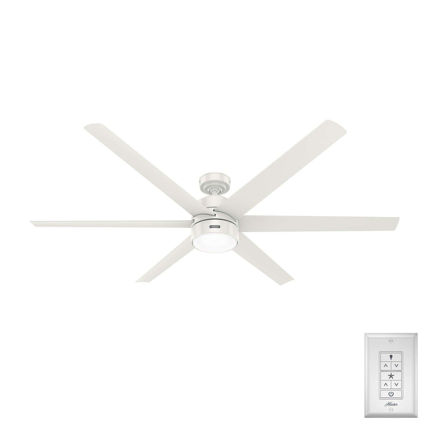 Solaria Outdoor ENERGY STAR with LED Light 72 inch Ceiling Fans Hunter Fresh White - Fresh White 