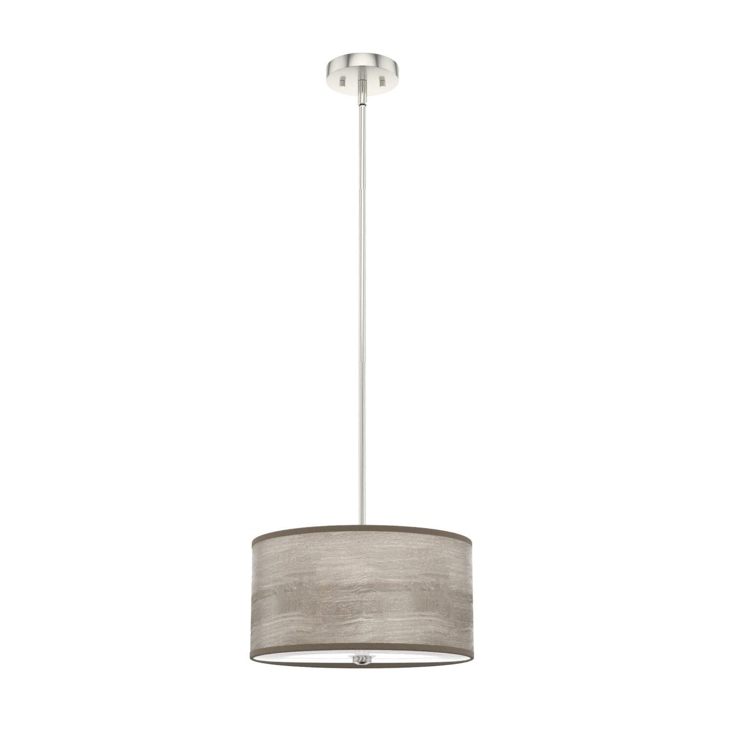 Solhaven 2 Light Pendant Lighting Hunter Light Grey Oak - Brushed Nickel 